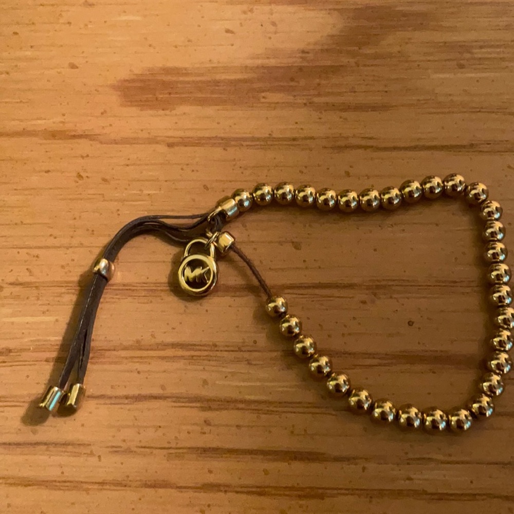 Michael Kors gold beaded bracelet